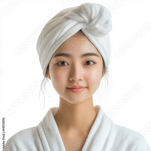 Asian Woman In Spa Isolated
