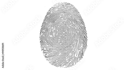 Vector black detailed fingerprints flat patterns isolated.

