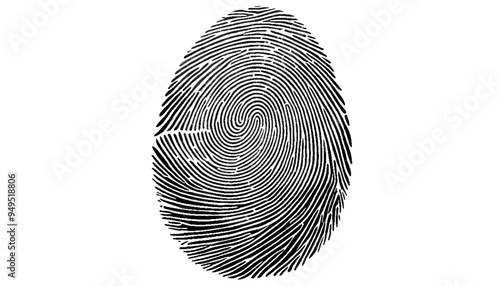 Vector black detailed fingerprints flat patterns isolated.
