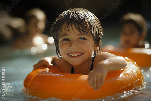 Family In Waterpark