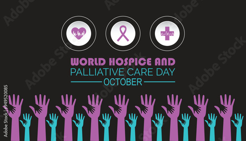 World Hospice and Palliative Care Day is observed every year on October. Medical Healthcare Awareness concept. background, placard, banner template Vector illustration design.