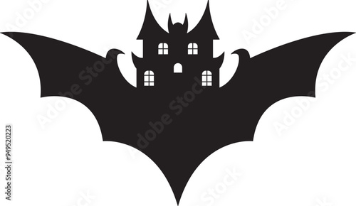 Halloween Bat on white background