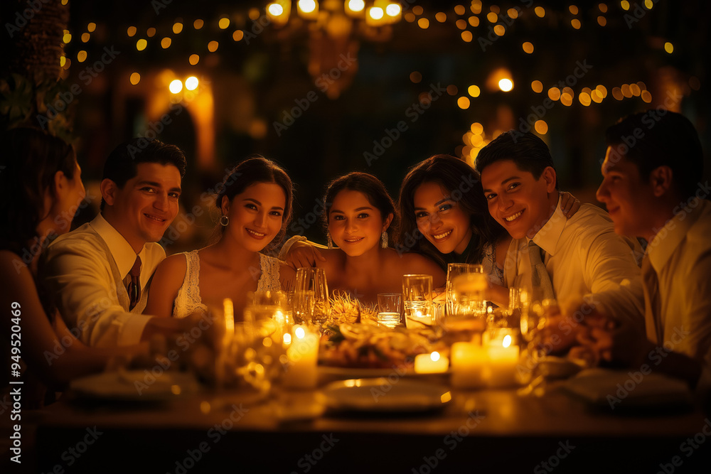 Latin Family Near Served Table Latin Family Near Served Table