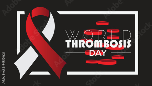 World Thrombosis Day is observed every year on October. Medical Healthcare Awareness concept. background, placard, banner template Vector illustration design.