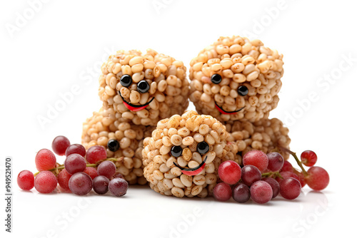 Smiling Wheat Berries Cartoon Character Giving Thumbs Up Gesture Cheerful and Playful Design for Whole Grains Enthusiasts