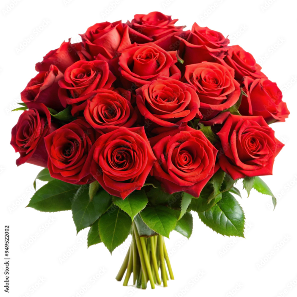 A bouquet of beautiful red roses isolated on transparent background A bouquet of beautiful red roses isolated on transparent background