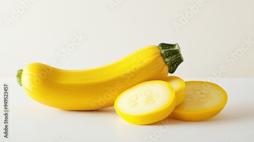 Pattypan squash on a white background photo