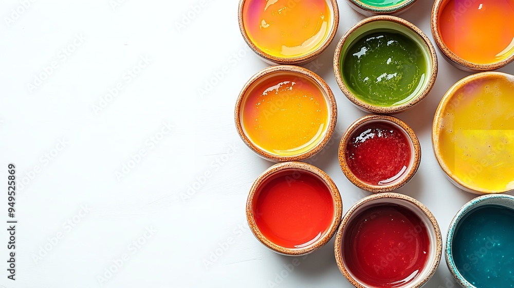 Cans of paint on white background. Copy space image. Place for adding text and design Cans of paint on white background. Copy space image. Place for adding text and design