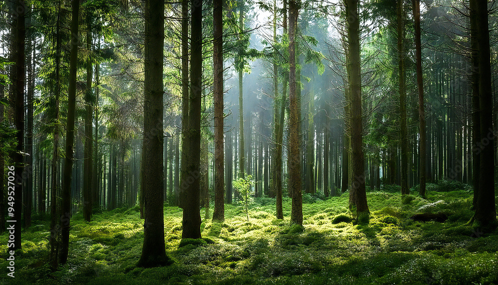 Obraz premium Forest image material. Forest background material.