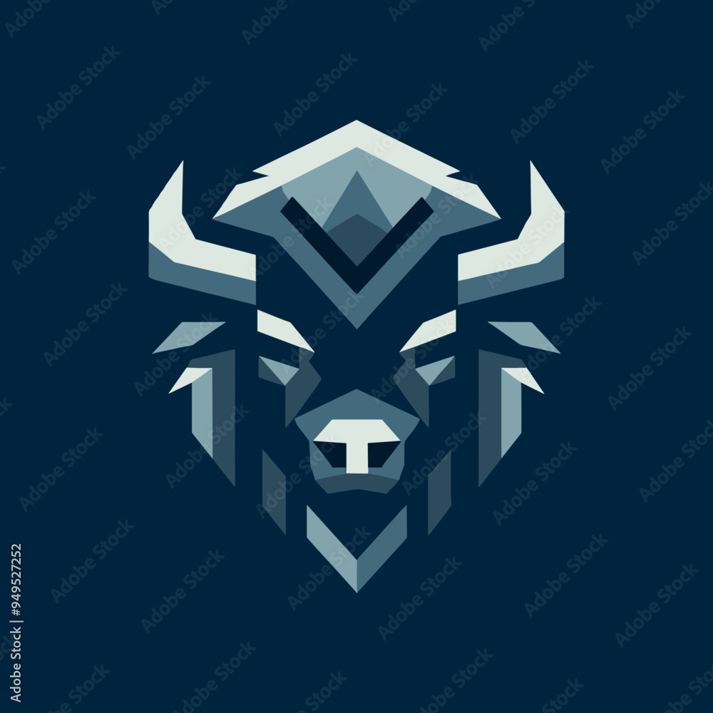 Bull Logo design Abstract colorful polygon Bull Logo design Abstract colorful polygon