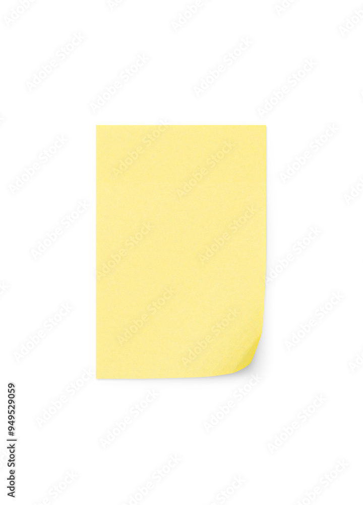 Rectangular sticky note with shadow. yellow color Rectangular sticky note with shadow. yellow color