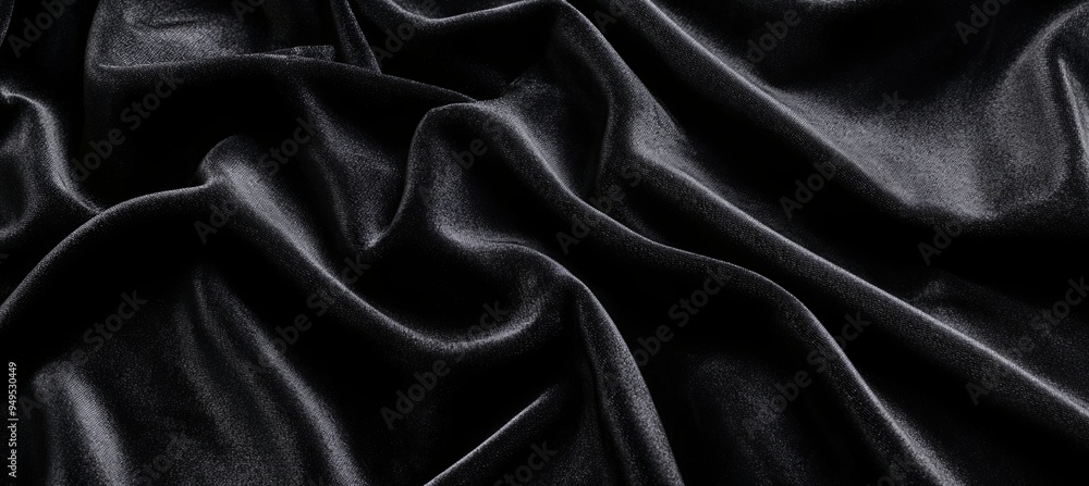 A black fabric with a shiny texture A black fabric with a shiny texture