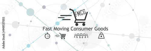 Fast Moving Consumer Goods text on white background	