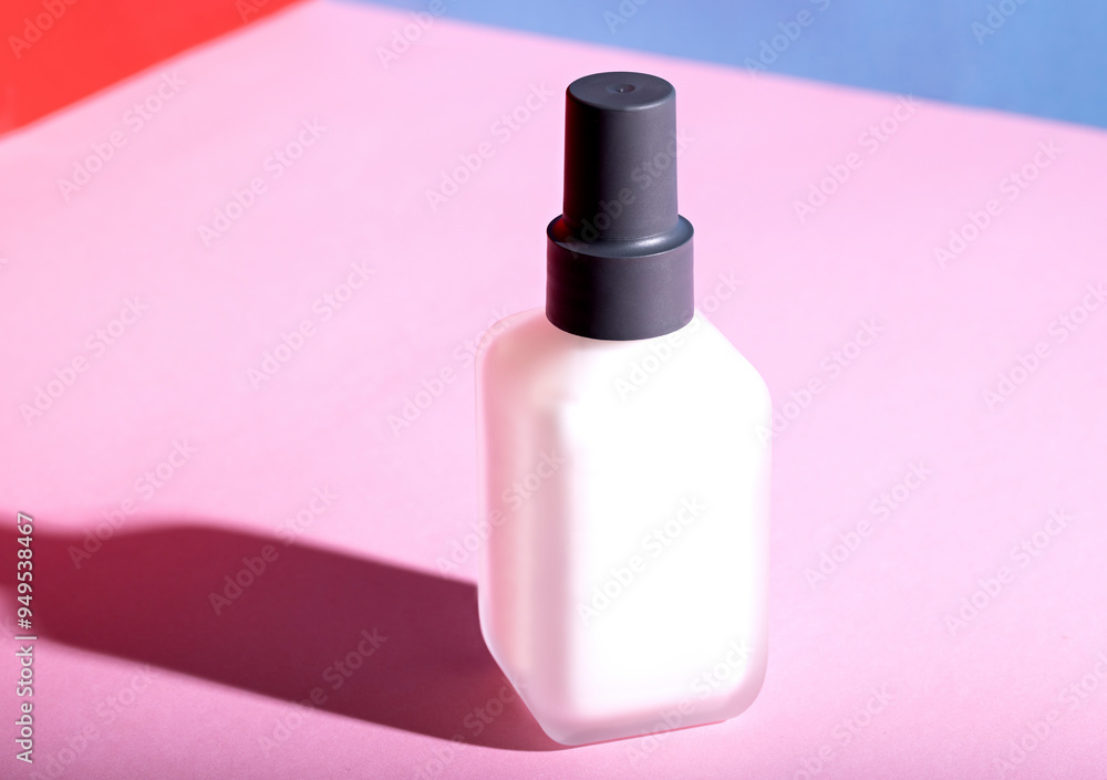 Milky beauty product in a glass container in a studio shot for fashion and beauty advertising Milky beauty product in a glass container in a studio shot for fashion and beauty advertising