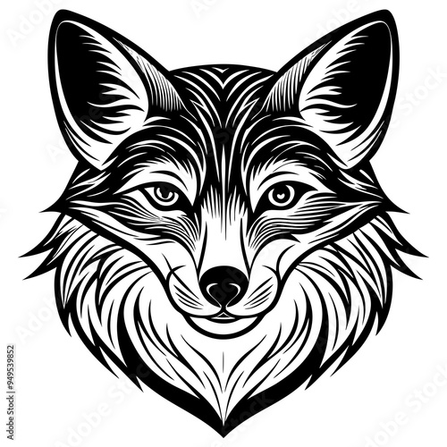 fox vector, logo, silhouette,fox head logo vector 