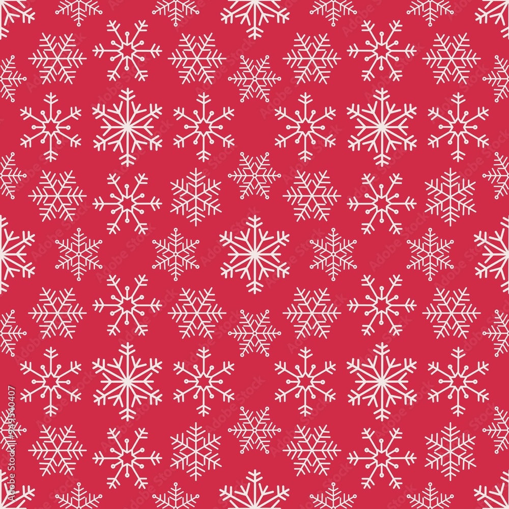 Christmas snowflakes with seamless pattern Christmas snowflakes with seamless pattern