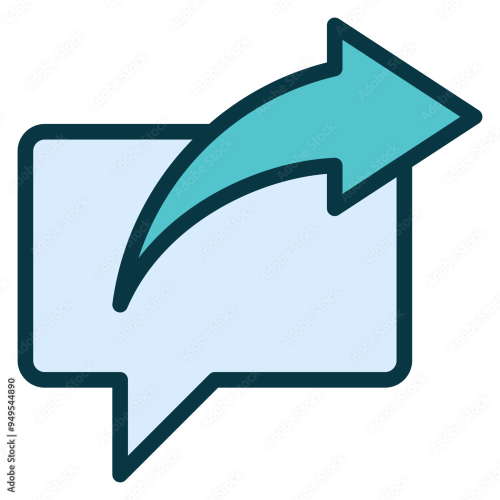 Share Outline Color Icon Share Outline Color Icon