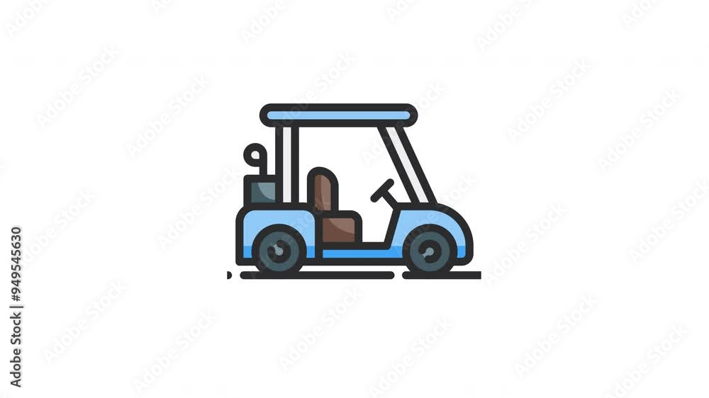 Animated golf cart Animated golf cart