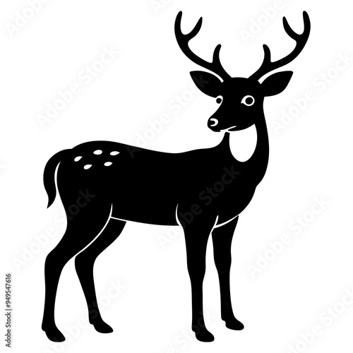 Deer Silhouette Black Vector