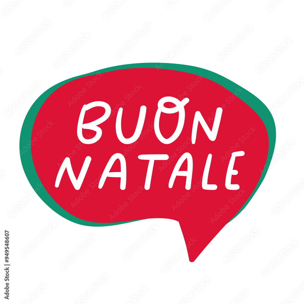 Christmas design. Handwriting phrase - Buon Natale it's mean Merry Christmas in Italy. Illustration Christmas design. Handwriting phrase - Buon Natale it's mean Merry Christmas in Italy. Illustration