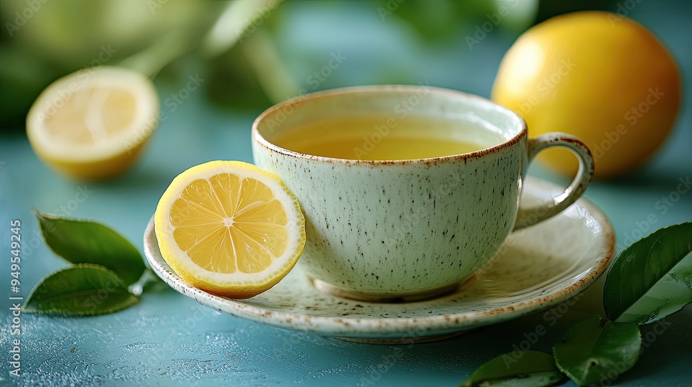 20. Cup of green tea with a lemon wedge on the side, rich in antioxidants, brain-stimulating beverage. 20. Cup of green tea with a lemon wedge on the side, rich in antioxidants, brain-stimulating beverage.
