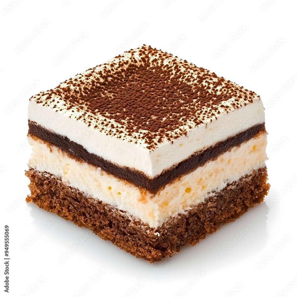 Perfectly Crafted Italian Dessert Torta della Nonna on White Background Perfectly Crafted Italian Dessert Torta della Nonna on White Background
