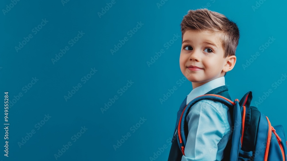 A schooler with a backpack A schooler with a backpack