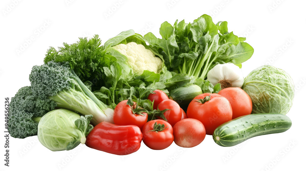 Fresh Isolated Vegetables on White Background Fresh Isolated Vegetables on White Background
