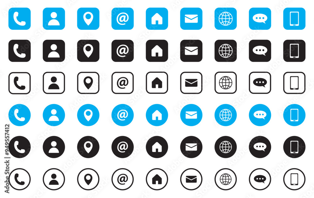 Collection of connect icon set. Contact us icon set phone email location chay website. Social media contact vector outlined icon set. Collection of connect icon set. Contact us icon set phone email location chay website. Social media contact vector outlined icon set.