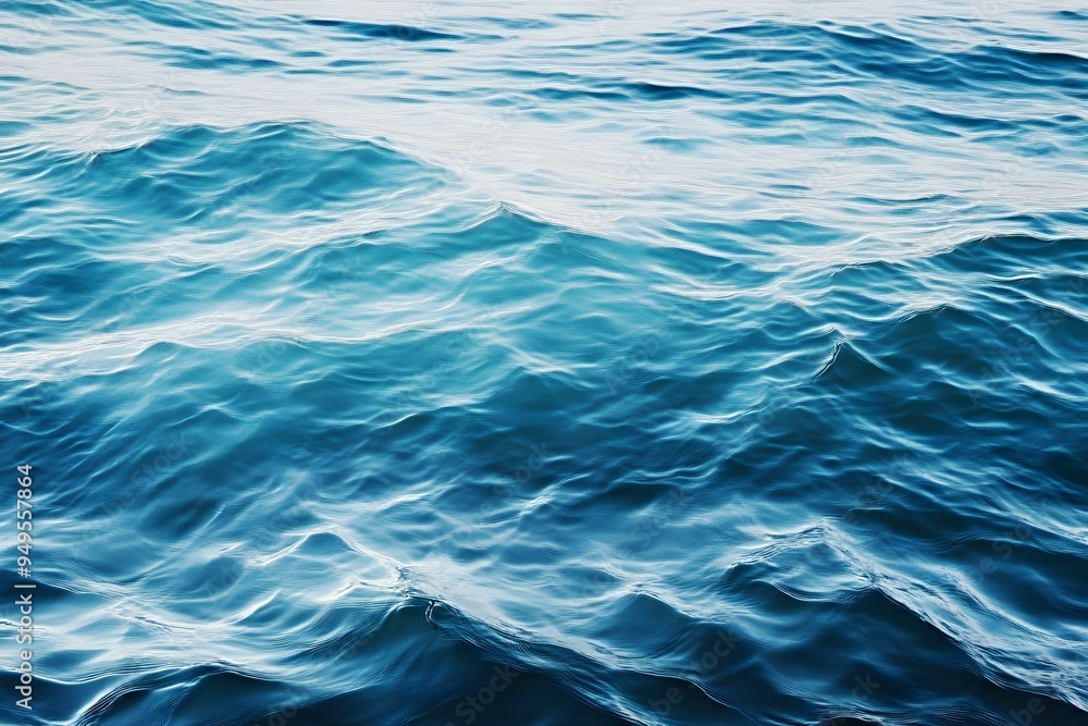 Fototapeta premium Rippling water texture, capturing the fluidity and movement of gentle waves, perfect for serene backgrounds