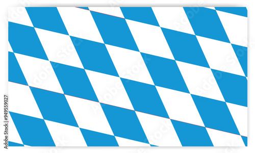 Illustration of Bavaria flag. The correct proportions and color