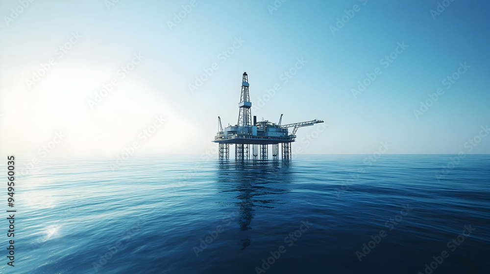 Offshore Oil Rig Platform in the Ocean Offshore Oil Rig Platform in the Ocean