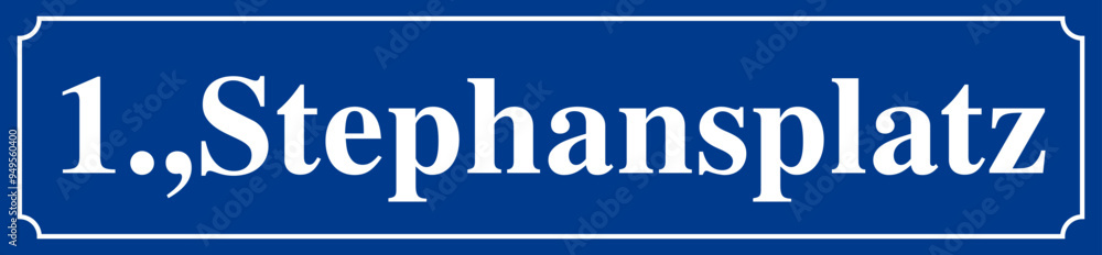 Berühmtes Wiener Straßenschild Stephansplatz mit Bezirk