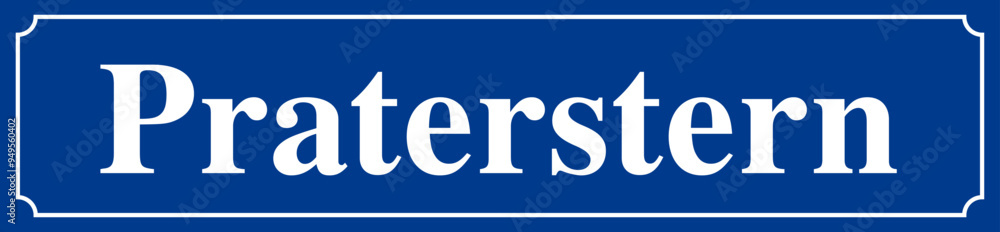 Berühmtes Wiener Straßenschild Praterstern mit Bezirk