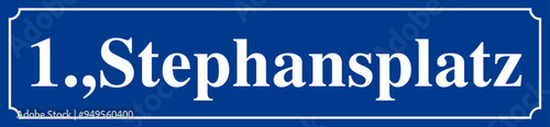 Obraz na płótnie Berühmtes Wiener Straßenschild Stephansplatz mit Bezirk w salonie