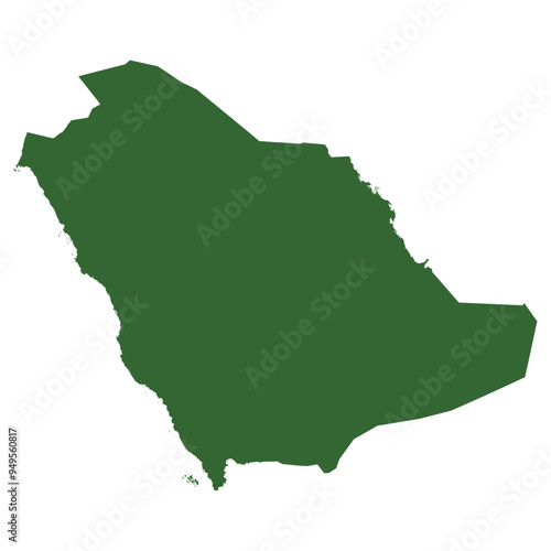 Vector outline map of Saudi Arabia