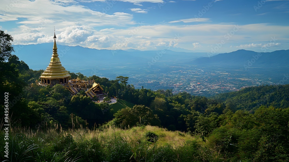 Wat Phra That Doi Suthep: The golden temple of Wat Phra That Doi Suthep overlooking Chiang Mai from its mountain perch.
Wat Phra That Doi Suthep: The golden temple of Wat Phra That Doi Suthep overlooking Chiang Mai from its mountain perch.