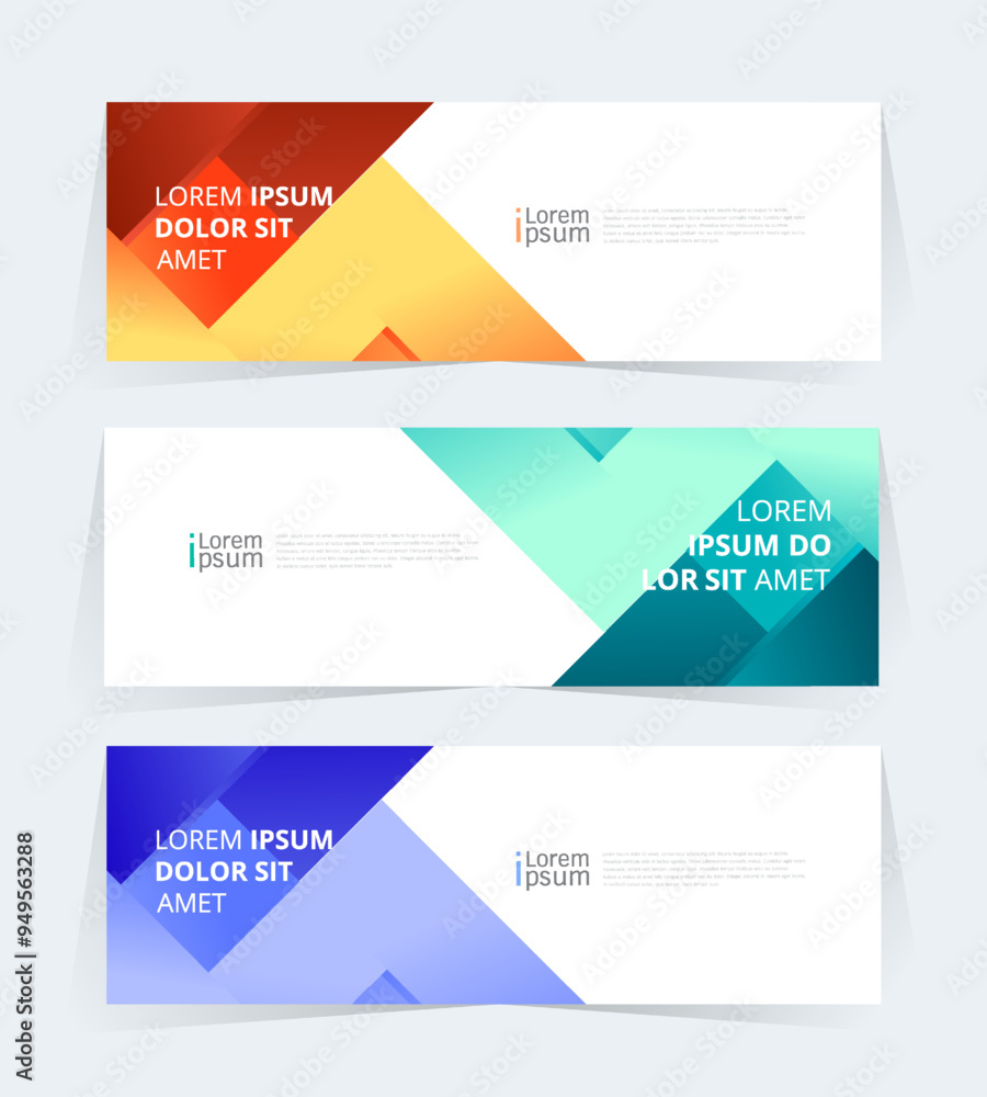 Geometric banner design with Vector presentation template. Geometric banner design with Vector presentation template.