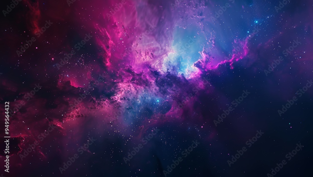 Cosmic Nebula with Pink and Blue Swirls Cosmic Nebula with Pink and Blue Swirls