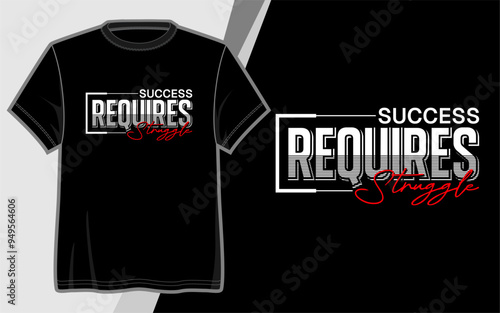 Foto Kesuksesan Butuh Perjuangan | desain kaos tipografi
