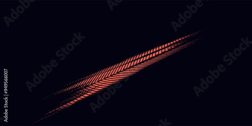 Tire tracks, motorbike wheel or car tread marks, grunge vector.