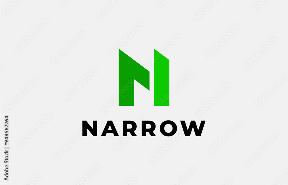 Fototapeta premium Logo Arrow and Letter N, Template creative design fintech, technology, arrow, growth and increase symbols icon. Editable file