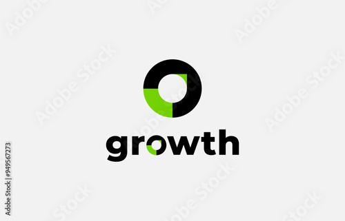 Logo Arrow and Letter O, Template creative design fintech, technology, arrow, growth and increase symbols icon. Editable file