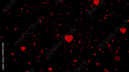 Red hart happy valentine day background