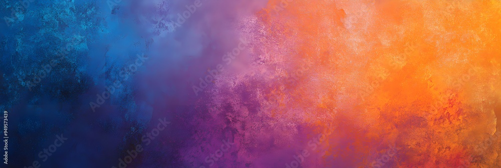 Obraz premium Abstract poster banner background, orange blue purple mauve grainy noise texture wall art design