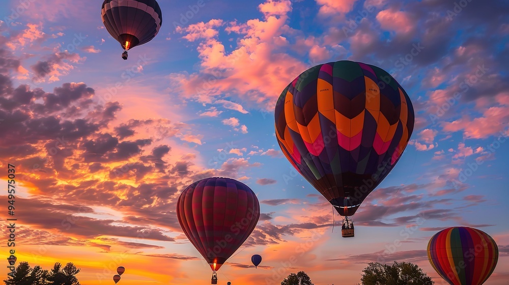 Fototapeta premium Hot air balloon wallpaper