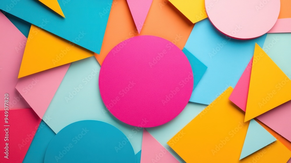 Abstract Geometric Shapes in Vibrant Colors Abstract Geometric Shapes in Vibrant Colors