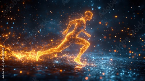 Sparkling Runner - A Digital Representation of Speed and Movement