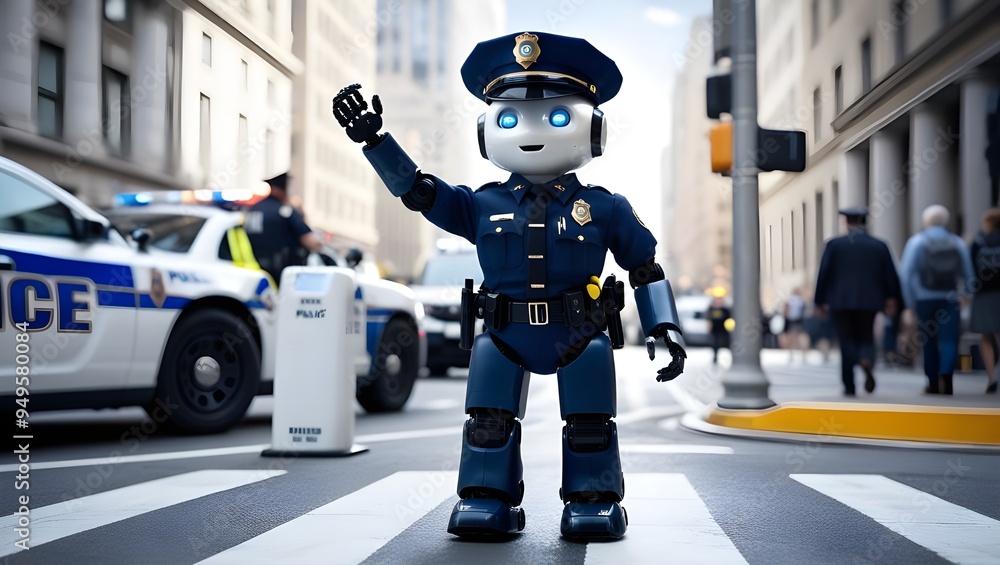 The Robotic Officer: Law Enforcement in the Digital Age, the robot's role within the police station, focusing on its tasks and the professional environment. The Robotic Officer: Law Enforcement in the Digital Age, the robot's role within the police station, focusing on its tasks and the professional environment.