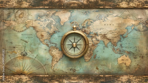 Fototapeta Naklejka Na Ścianę i Meble -  ancient map wallpaper